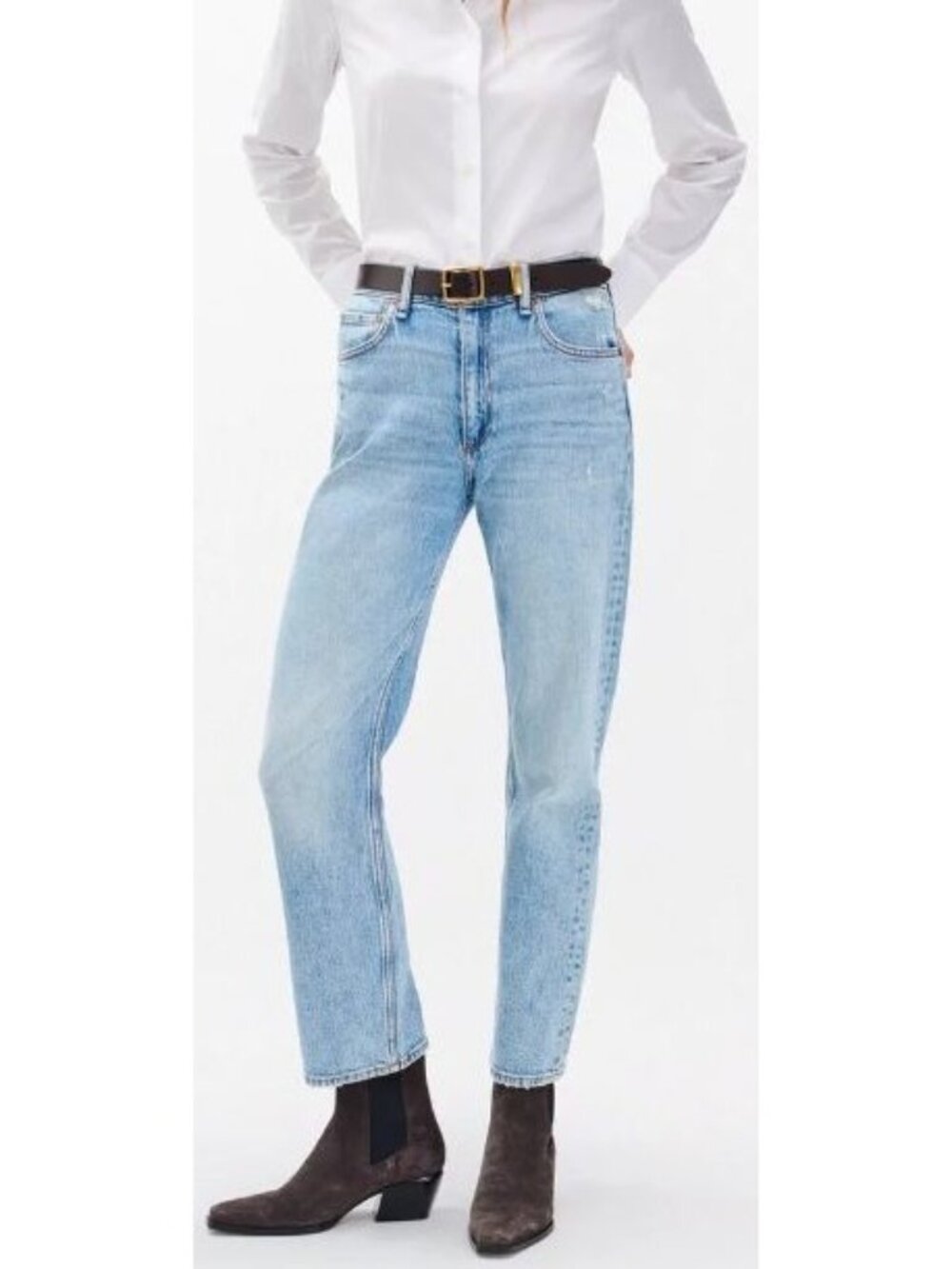 Rag & Bone Harlow Size 32 Straight Mid Rise NWT Color Lou $255